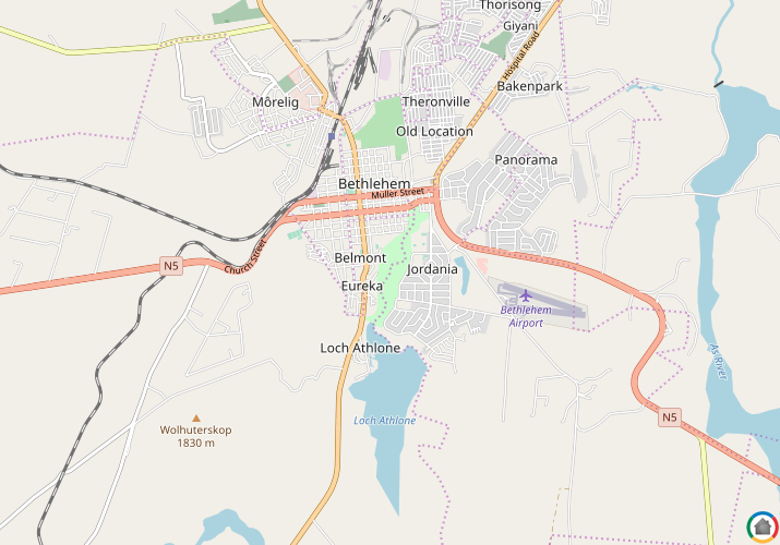 Map location of Bethlehem